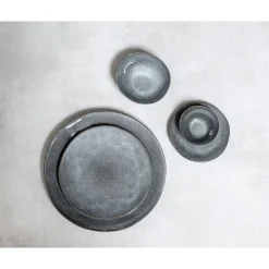 Pomax Vaisselle-PAULINE - mini bol - grès - DIA 9 x H 4,5 cm - gris