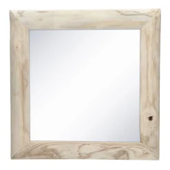 Pomax Miroirs-PAULY - miroir - bois de paulownia / verre miroir - L 60 x W 2,5 x H 60 cm - naturel