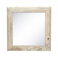 Pomax Miroirs-PAULY - miroir - bois de paulownia / verre miroir - L 40 x W 2,5 x H 40 cm - naturel
