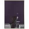 Pomax Tableau / Déco Murale-PAVO REAL - toile avec cadre - canvas / bois - L 100 x W 4,3 x H 140 cm - bleu foncé