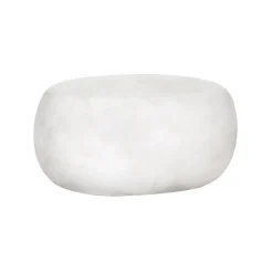 Pomax Poufs-PEBBLE - table d'appoint - fibre d'argile - L 60 x W 43 x H 31 cm - blanc