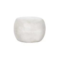 Pomax Poufs-PEBBLE - table d'appoint - fibre d'argile - L 48 x W 46 x H 35,5 cm - blanc