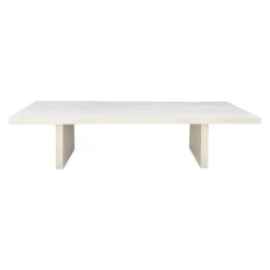 Pomax Tables-PIASTRO - tabel - enduit à la chaux - L 260 x W 85 x H 75 cm - blanc cassé