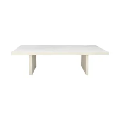Pomax Tables-PIASTRO - table - enduit à la chaux - L 220 x W 85 x H 75 cm - blanc cassé