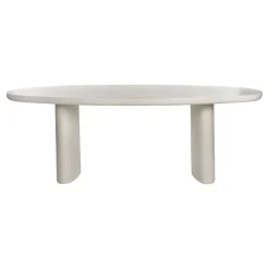 Pomax Tables-PIASTRO - table - enduit à la chaux - L 220 x W 100 x H 76 cm - blanc cassé