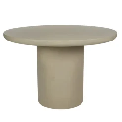 Pomax Tables-PIASTRO - table - enduit à la chaux - DIA 115 x H 76 cm - gris/beige