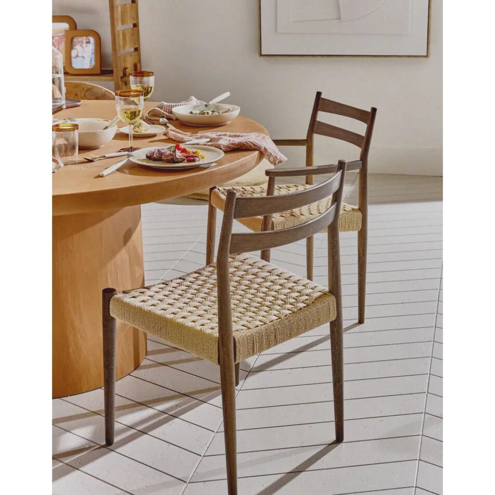 Pomax Tables-PIASTRO - table - enduit à la chaux - DIA 115 x H 76 cm - terracotta