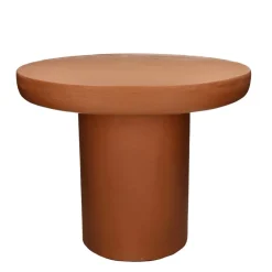 Pomax Tables Basses | Tables-PIASTRO - table basse - enduit à la chaux - DIA 50 x H 40 cm - terracotta