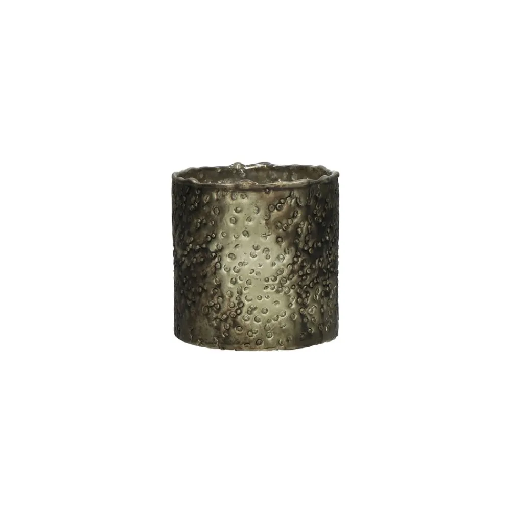 Pomax Photophores / T-lights-PIATRA - photophore - verre - DIA 10 x H 11 cm - gris foncé