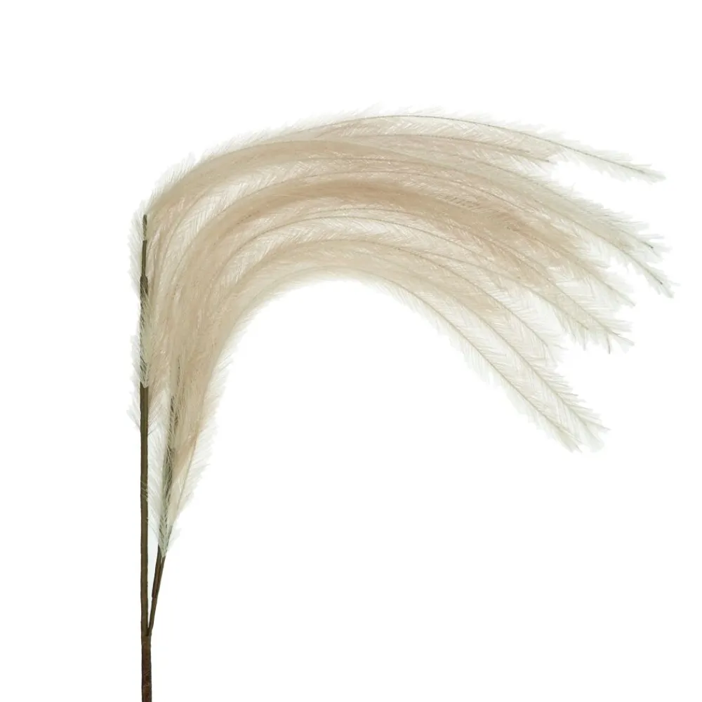 Pomax Fleurs-PLUM'O - plume artificielle - synthétique / métal - H 106 cm - beige
