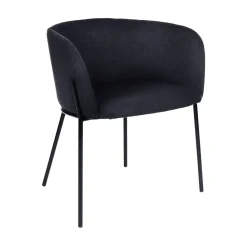 Pomax Chaises-POLKA - chaise - tissu / métal - L 52 x W 59 x H 68 cm - blue nuit