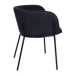 Pomax Chaises-POLKA - chaise - tissu / métal - L 52 x W 59 x H 68 cm - blue nuit