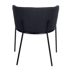 Pomax Chaises-POLKA - chaise - tissu / métal - L 52 x W 59 x H 68 cm - blue nuit