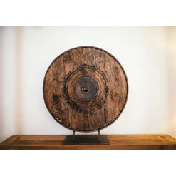 Pomax Objets De Décoration-POMPEI - objet déco - bois récupéré - DIA 98 x W 30 x H 105 cm - naturel