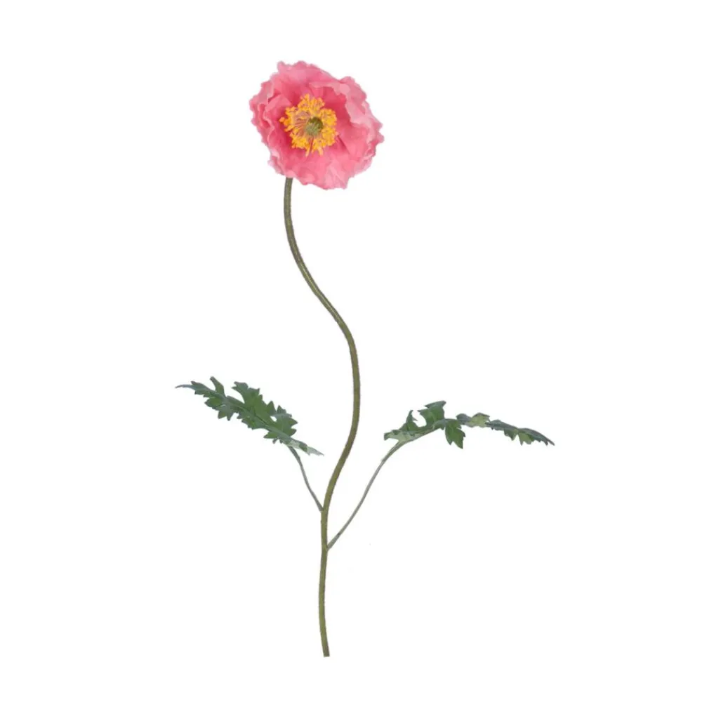 Pomax Fleurs-POPPY - fleur artificielle - synthétique - H 63 cm - fuchsia