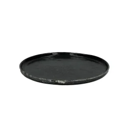 Pomax Vaisselle-PORCELINO EXPERIENCE - assiette à dessert - grès - DIA 22 cm - noir