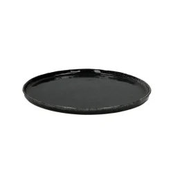 Pomax Vaisselle-PORCELINO EXPERIENCE - assiette plate - grès - DIA 27 cm - noir