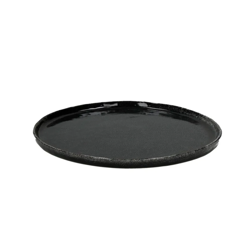 Pomax Vaisselle-PORCELINO EXPERIENCE - assiette plate - grès - DIA 27 cm - noir