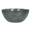 Pomax Vaisselle-PORCELINO GRAIN - saladier - grès - DIA 24,5 x H 11 cm - anthracite