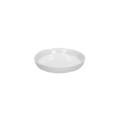 Pomax Vaisselle-PORCELINO SQUARE - assiette apéritif - porcelaine - DIA 9,5 x H 1,6 cm - blanc