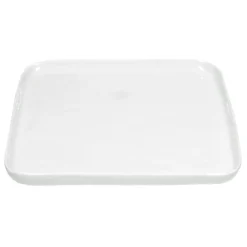 Pomax Vaisselle-PORCELINO SQUARE - assiette plate - porcelaine - L 27 x W 27 x H 1,6 cm - blanc