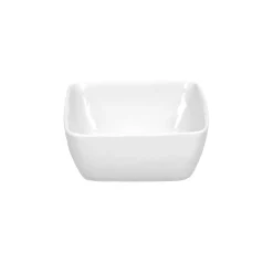 Pomax Vaisselle-PORCELINO SQUARE - bol - porcelaine - L 12 x W 12 x H 4,5 cm - blanc