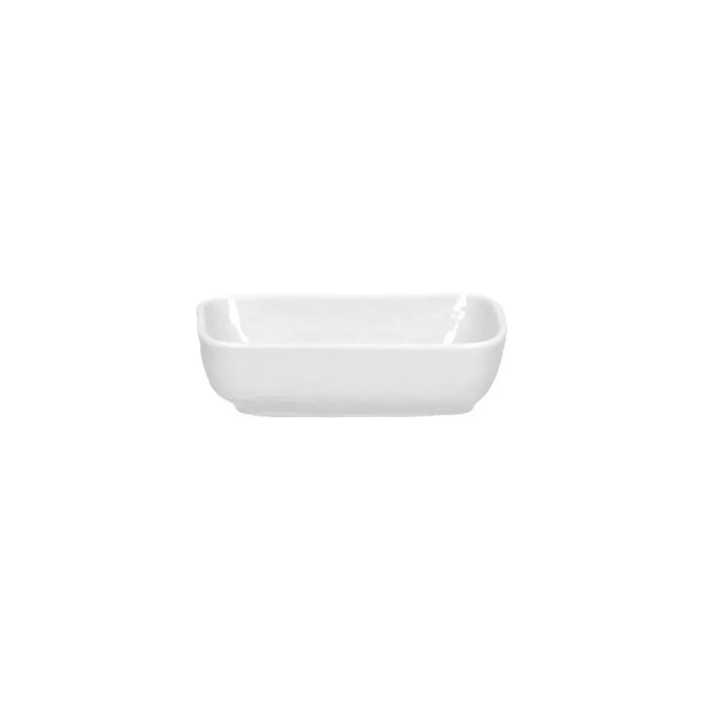 Pomax Vaisselle-PORCELINO SQUARE - bol - porcelaine - L 8,5 x W 4,5 x H 2,5 cm - blanc