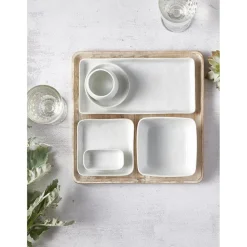 Pomax Vaisselle-PORCELINO SQUARE - bol - porcelaine - L 8,5 x W 4,5 x H 2,5 cm - blanc