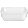 Pomax Vaisselle-PORCELINO SQUARE - saladier - porcelaine - L 23,5 x W 23,5 x H 8 cm - blanc
