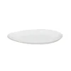 Pomax Vaisselle-PORCELINO WHITE - assiette à pain - ovale - porcelaine - L 16 x W 13 x H 1 cm - blanc