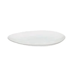 Pomax Vaisselle-PORCELINO WHITE - assiette à pain - ovale - porcelaine - L 16 x W 13 x H 1 cm - blanc