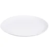 Pomax Vaisselle-PORCELINO WHITE - assiette plate - ovale - porcelaine - L 28 x W 24 x H 1 cm