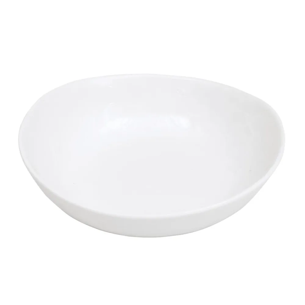 Pomax Vaisselle-PORCELINO WHITE - bol à soupe - ovale - porcelaine - L 17 x W 16 x H 4 cm