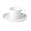 Pomax Vaisselle-PORCELINO WHITE - tasse & soucoupe - porcelaine - DIA 14 x H 6 cm