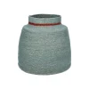 Pomax Bols & Paniers-PORT LOUIS - panier - jonc de mer - DIA 28 x H 28 cm - gris bleu