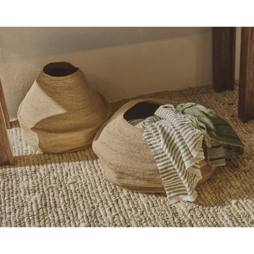 Pomax Bols & Paniers-PORT LOUIS - panier - jute - DIA 44 x H 35 cm - naturel