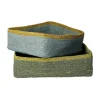 Pomax Bols & Paniers-PORT LOUIS - set/2 paniers - jonc de mer - L 30/30 x W 22/20 x H 9/8 cm - vert