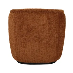 Pomax Canapés-PORTERVILLE - canapé 1 place - bouclé / contre-plaqué - L 74 x W 71,5 x H 72 cm - rouille