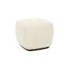 Pomax Poufs-PORTERVILLE - pouf - bouclé - L 51 x W 51 x H 41 cm - blanc