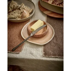 Pomax Vaisselle-PRIMEVAL - assiette à dessert - porcelaine - L 16,5 x W 15 x H 1,4 cm - terracotta