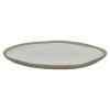 Pomax Vaisselle-PRIMEVAL - assiette plate - porcelaine - L 27 x W 24,3 x H 1,5 cm - gris clair