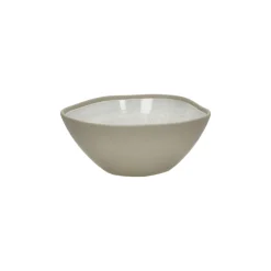 Pomax Vaisselle-PRIMEVAL - bol à céréales - porcelaine - L 16,3 x W 15 x H 6,5 cm - gris clair