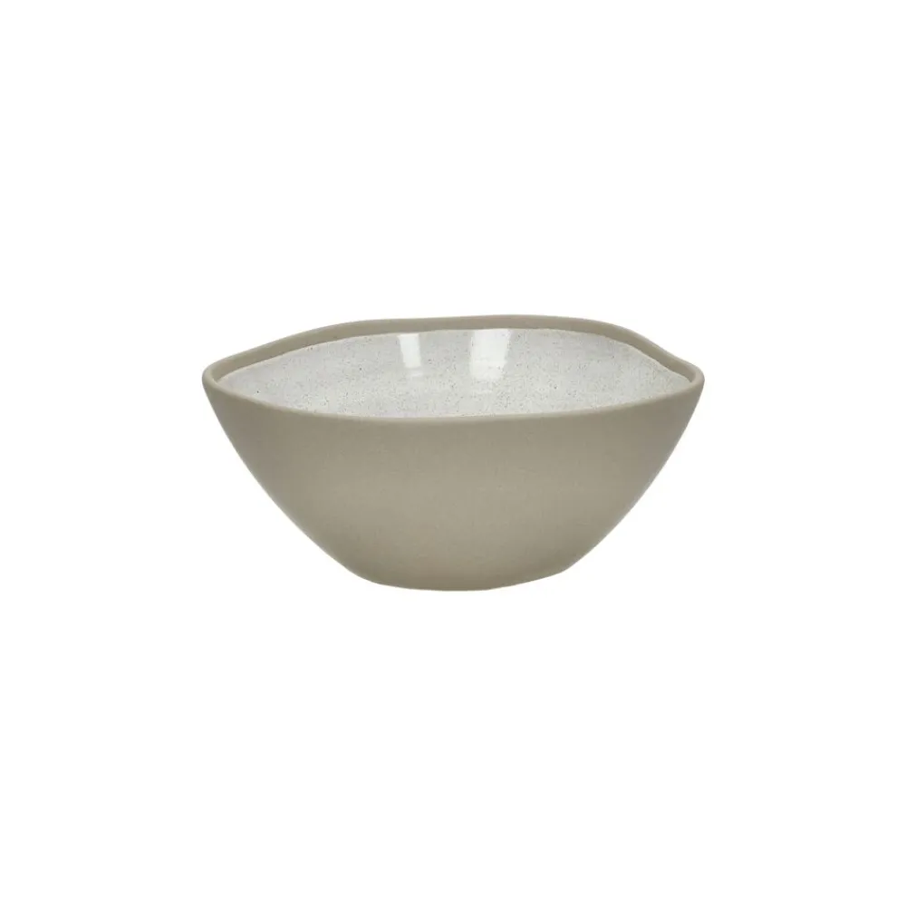Pomax Vaisselle-PRIMEVAL - bol à céréales - porcelaine - L 16,3 x W 15 x H 6,5 cm - gris clair