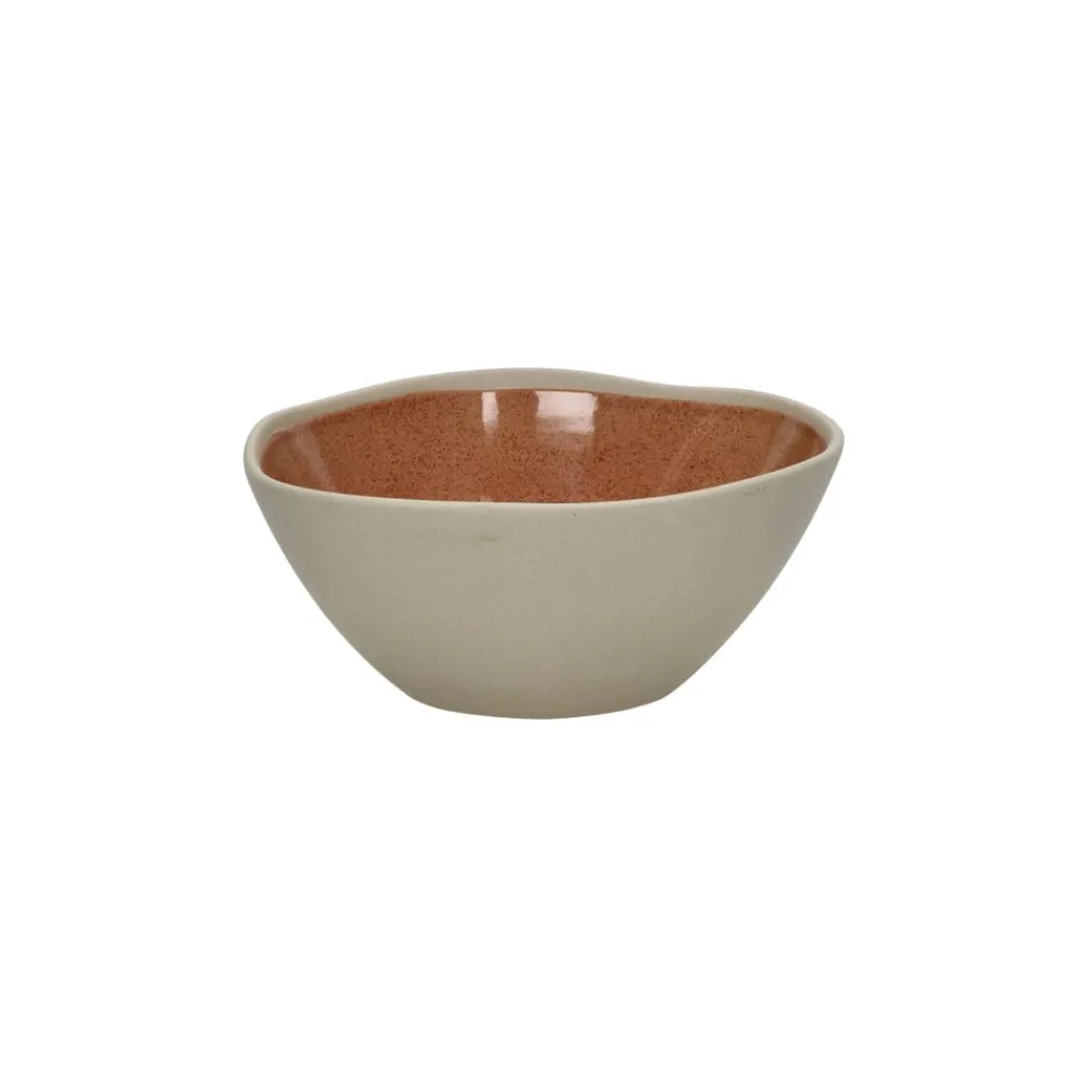 Pomax Vaisselle-PRIMEVAL - bol à céréales - porcelaine - L 16,3 x W 15 x H 6,5 cm - terracotta