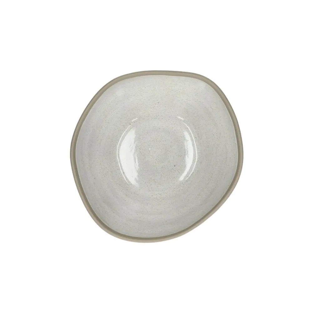 Pomax Vaisselle-PRIMEVAL - bol à céréales - porcelaine - L 16,3 x W 15 x H 6,5 cm - gris clair