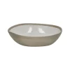 Pomax Vaisselle-PRIMEVAL - bol à pâtes - porcelaine - L 22,1 x W 21,7 x H 4,8 cm - gris clair
