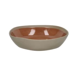 Pomax Vaisselle-PRIMEVAL - bol à pâtes - porcelaine - L 22,1 x W 21,7 x H 4,8 cm - terracotta