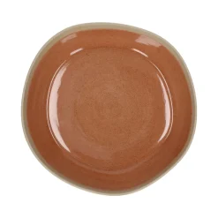 Pomax Vaisselle-PRIMEVAL - bol à pâtes - porcelaine - L 22,1 x W 21,7 x H 4,8 cm - terracotta