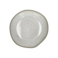 Pomax Vaisselle-PRIMEVAL - bol à soupe - porcelaine - L 18,5 x W 18 x H 4,8 cm - gris clair