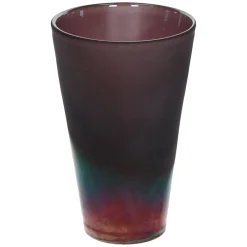 Pomax Vases-PURPLE RAIN - verre - DIA 12,5 x H 19,5 cm - pourpre